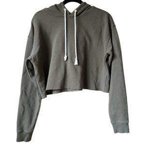 Wild Fable Cropped Green Hoodie - Sz M * ALL SALES DONATED*